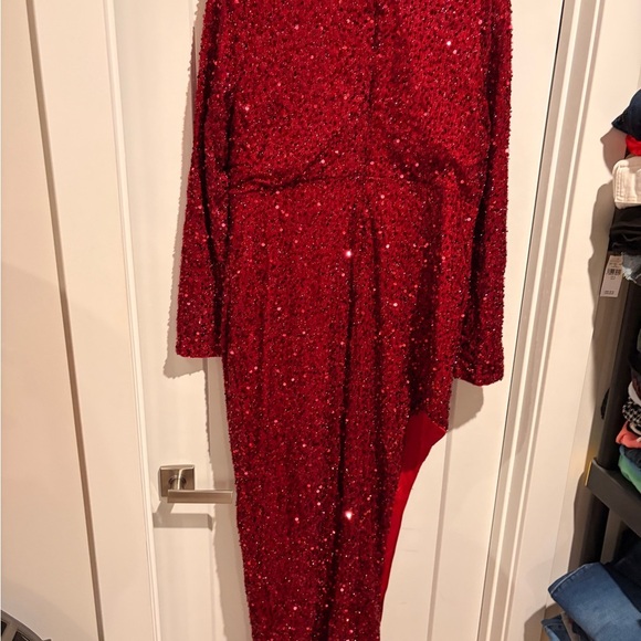 NWOT Faereisty Woman’s Plus Size 2/3x Elegant Red Sequin Dress - Picture 5 of 7